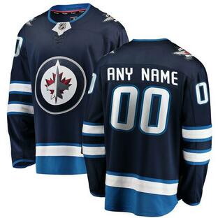 Fanatics ファナティクス ユニフォーム トップス メンズ Winnipeg Jets Branded Home Breakaway Custom Jersey Blueの画像