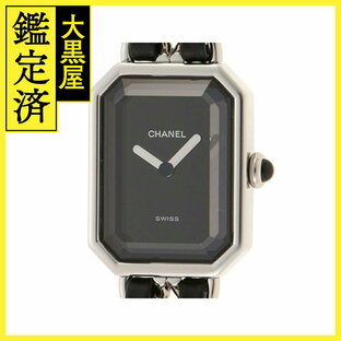 CHANEL シャネル 腕時計 プルミエールL H0451 ステンレス/革 ブラック文字盤 Lサイズ クオーツ【472】SJ 【中古】【大黒屋】の画像