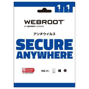 ウイルス対策ソフト Webroot SecureAnywhere アンチウイルス 1年1台版 ライセンスカード WRISPJPLCA241Y3DSB ウェブルート・ソフトウェアの画像