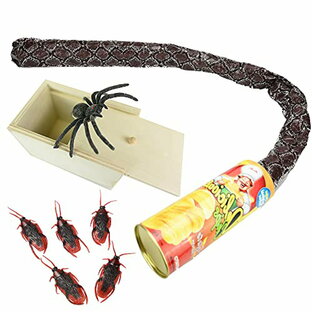 面白グッズ ジョークグッズ いたずら ドッキリ サプライズ びっくり箱 ヘビ 蜘蛛 ゴキブリ おもちゃの画像