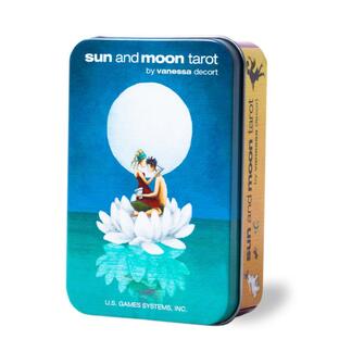 タロットカード サン・アンド・ムーン・タロット 缶入り Sun and Moon in a Tin 日本語解説書付き の画像