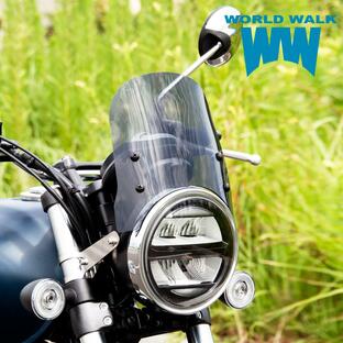 ホンダ GB350 GB350S 専用 ウィンドスクリーン ショート ws-37 クリア スモーク 風防 ウインドシールド バイク カスタム World Walk ワールドウォークの画像