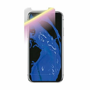 iPhone XS Max ガラスフィルム 「GLASS PREMIUM FILM」 スタンダードサイズ 高光沢/ブルーライトカット/0.33mm LP-MIPLFGBの画像
