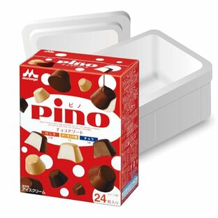 [冷凍] 森永乳業 Pino ピノ チョコアソート <1ケース（6箱入）> |【Amazon.co.jp限定】 ドライアイスを入れてお届けします | アイス バニラ アーモンド チョコ アソートの画像