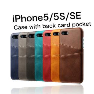 iPhone5 5S SE ケース 背面収納 カードホルダーの画像