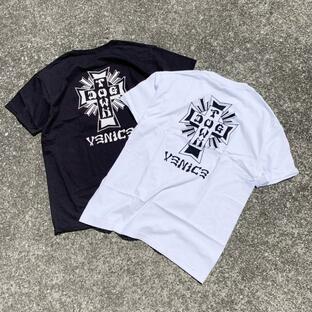 全2色 ドッグタウン DOG TOWN Tシャツ CROSS LOGO VENICE S/S Tee クロスロゴ ベニスビーチ ホワイト ブラック 白 黒 WHITE BLACKの画像