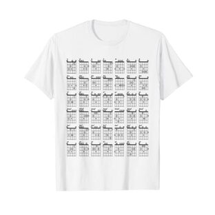 ギタープレーヤー コードチャート アドバンスミュージックセオリー クラススタディ Tシャツの画像