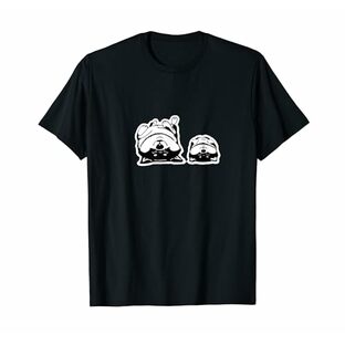 気持ちよく寝ている柴犬たち かわいい黒柴 柴犬イラスト Tシャツの画像