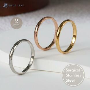 リング 指輪 ダイヤカット 2mm ステンレス 3~25号 安心素材 大人可愛い ジュエリー 金属アレルギー ピンキーリング ファランジリングの画像