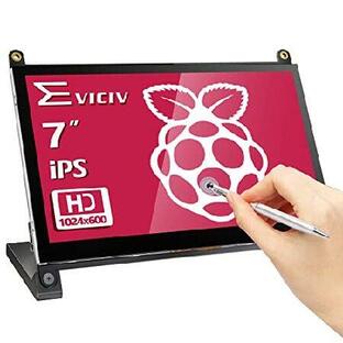 EVICIV 1024X600 Raspberry Pi Touchscreen Monitor, Upgraded 7" IPS Display Dual-Speaker MicroUSB HDMI Portable Monitor Compatible with Raspberry Pi 3b+の画像