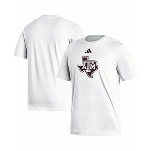 アディダス Tシャツ トップス レディース Men's White Texas A&M Aggies Logo Fresh T-shirt Whiteの画像