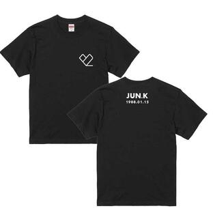 ジュンケイ JUN.K 2PM ハートロゴ Tシャツ ブラック 黒Tシャツ T-シャツ 文字カラー白 ts0927-10の画像