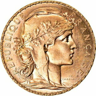 アンティークコイン コイン 金貨 銀貨 Coin, France, Marianne, Francs, 1911, Paris, MS , Gold, KMの画像