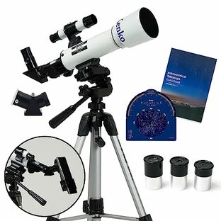 ケンコー(Kenko) 天体望遠鏡 SKY WALKER SW-50A 口径50mm 天体・地上両用 スマホ写真・動画撮影可能 アイピース4 / 12.5 / 20mm&天体ガイドブック&星座早見盤付属 160312の画像
