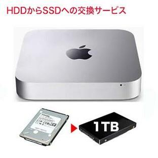 Mac mini 2014 / Mac mini 2012 / 2011 ストレージ交換サービス (HDD から SSDに) 容量 1TB の 新品SSD料金込みです【お届け先 →往復の送料無料】の画像