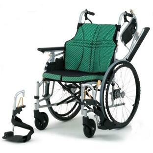 (日進医療器) ULTRA ウルトラ NA-U2W BG ビッグサイズ 車椅子 自走式 座クッション付 折りたたみ 座幅45cm 耐荷重120kgの画像