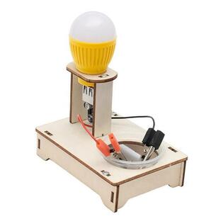 DIY ステムプロジェクト 塩水発電機のおもちゃ 子供の科学知識を高めるための小さな発明 教材を簡単に設置の画像