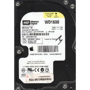 WD1600JB-40GVC0、DCM DSBHNTJAA、Western Digital 160GB IDE 3.5ハードドライブ。の画像