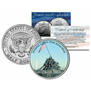アンティークコイン MARINE CORPS WAR MEMORIAL Washington D.C. JFK Half Dollar U.S. Coin Iwo Jimaの画像