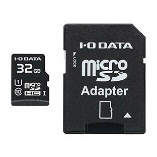 アイ・オー・データ microSDカード 32GB ハードウェア保証(6か月) UHS-I(スピードクラス1)/Class10対応 Nintendo Switch動作確認済 ドライブレコーダー向け 耐X線 変換アダプター付 日本メーカー EX-MSDU1/32Gの画像