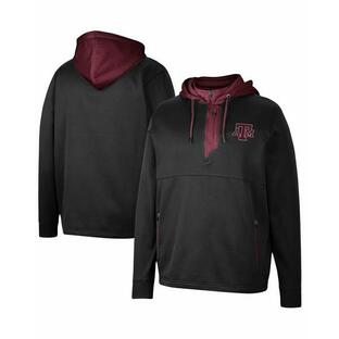 コロシアム パーカー・スウェットシャツ アウター メンズ Men's Black Texas A&M Aggies Luge 3.0 Quarter-Zip Hoodie Blackの画像