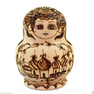 NuoYa001 10pcs Russian Nesting Dolls Branded Engraved Nesting Wooden Dried basswood TW11 ドール 人の画像