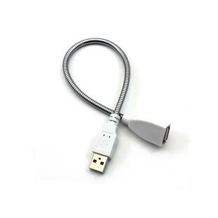 USBフレキシブルアーム USB延長 ホワイト USB-Aオス USB-Aメス ケーブル ((Sの画像