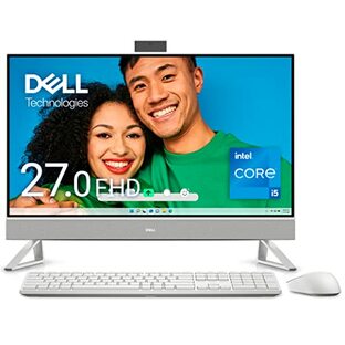 Dell オールインワンデスクトップパソコン Inspiron 27 7720 パールホワイト Windows11(Intel 第13世代 Core i5-1335U, 8GB, 512GB SSD, 27インチFHD,翌営業日対応オンサイト出張修理サービス1年)AI759A-DWLWの画像