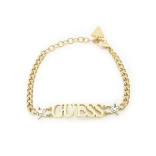 ゲス GUESS A STAR IS BORN Curb Chain Logo & Stars Bracelet （GOLD）の画像