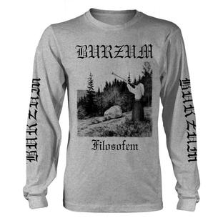 (バーズム) Burzum オフィシャル商品 ユニセックス Filosofem Tシャツ 長袖 トップス PH401 (グレー)の画像