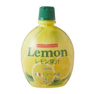 送料無料 トマトコーポレーション レモン果汁 20％ フルシュリンク イタリア産 200ml×1ケース/24個の画像
