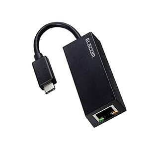 エレコム 有線LANアダプター USB-C 1Gbps ギガビットイーサネット USB3.2(Gen1) Windows Mac 対応 ブラック EDC-GUC3V2-Bの画像