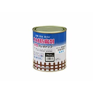 吉田製油所水性木材防腐剤 水性クレオトップ 0.7L ブラックの画像