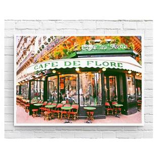 インテリアポスター フランス パリの風景 デジタルアートイラスト A3サイズ as4の画像