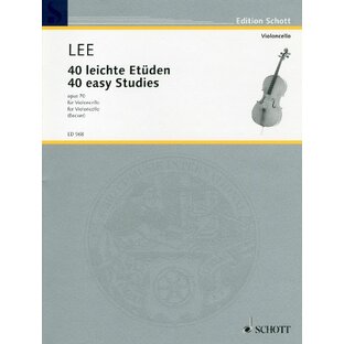 リー: 40のやさしい練習曲 Op.70/ショット社/チェロ教本の画像