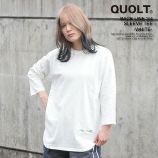 QUOLT×ARTIF 20th Anniversary クオルト BACK LINE 3/4 SLEEVE TEE -WHITE- メンズ Tシャツ 7分袖 別注 コラボレーション atftpsの画像