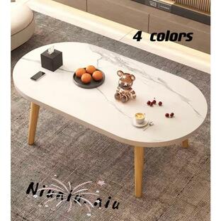 ローテーブル 座卓 長方形 ちゃぶ台 軽量 木製 テーブル 小型 組立簡単 在宅 学習机 食事テーブル 一人暮らし かわいい 韓国風 60*40*30cmの画像