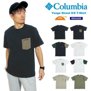 Columbia コロンビア ヤングストリート 半袖Tシャツ ポケT 胸ポケット UVカット UPF30 メンズ レディース XE1769 ゆうパケット1点まで送料無料の画像