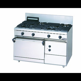 【新品・送料無料・代引不可】マルゼン ガスレンジ NEWパワークックシリーズ 厨房機器 調理機器 RGR-1275D W1200*D750*H800(mm)の画像