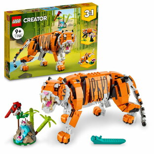 [送料無料] LEGO Creator 3in1 Majestic Tiger 31129 Building Kit; Animal Toys for Kids, Featuring a Tiger, Panda and Koi Fish; Creative Gifts for Kids Azure 9+ when Love Imaginative Play 755 Pieces [楽天海外通販] | LEGO Creator 3in1 Majestiの画像