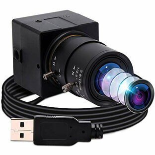 ELP 800万画素 ウェブカメラ広角手動調整可能な2.8-12 mm可変焦点レンズミニカメラ 8MP WebカメラUSB Linux/Windows/Mac対応 ウェブ会議用 PC外付けカメラUSB8MP02G-SFV(2.8-12mmの画像