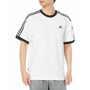 [アディダス] 半袖 Tシャツ 3ストライプス パック ルーズフィット 半袖リンガーTシャツ JUH48 ホワイト(IX2739) J/Mの画像