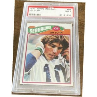 【品質保証書付】 トレーディングカード 1977 Topps Mexican Jim Zorn Rookie #65 PSA NM7 Seahawks QB 1977 Topps Mexican Jimの画像