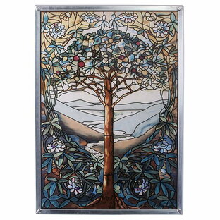 トゥリー・オブ・ライフ「生命の木」ルイスコンフォート・ティファニー作 ステンドグラス アートガラスパネル ウインドウハンギング（輸入品の画像
