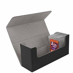 マグネットローダー 用 ケース カードローダー 用 ボックス デッキケース カードローダー 36枚 カードケース ローダー 保管 トレカケース PU レザー黒（内装灰）の画像