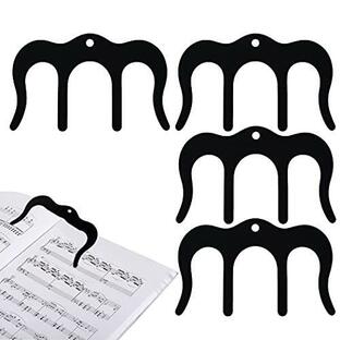 4 Pieces Music Book Clip- Page Holder for Sheet Music Stands, Pianos, Musicの画像