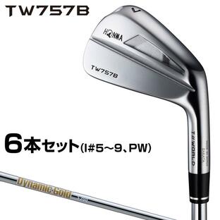 ホンマ HONMA GOLF 本間ゴルフ 日本正規品 T//WORLD ツアーワールド TW757B アイアン ダイナミックゴールドHTスチールシャフト 6本セット(I#5〜9、PW)の画像