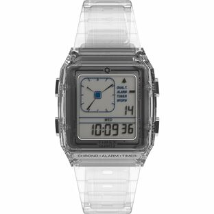 [TIMEX] タイメックス QLCAトランスパレント QLCATransparent シルバー 文字盤 レジン アクリル クォーツ フィリピン 時計 腕時計 ブランド TW2W45200 クリアの画像