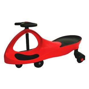 スイングカー 乗用玩具 エコカー 乗物 三輪車 のりもの ゴムタイヤ ２種類ウィール付き おもちゃ 乗り物 赤 レッド 即納の画像