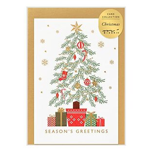ミドリ クリスマスカード 活版 ツリー柄 91209850の画像